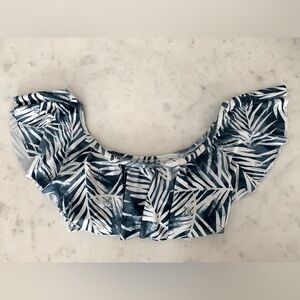 Splendid Women’s Shoulder Bandeau Swimsuit Bikini Top, Stormy Story Blue, XS